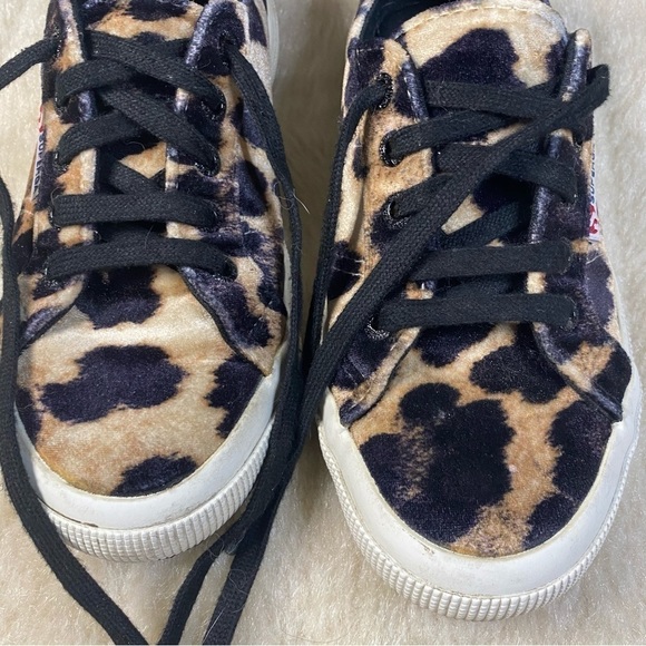 𝅺superga Velvet Leopard Print Sneakers - Picture 3 of 8
